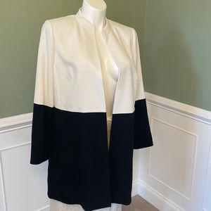 Kasper Women's Long Sleeve Color Block Open Front Jacket